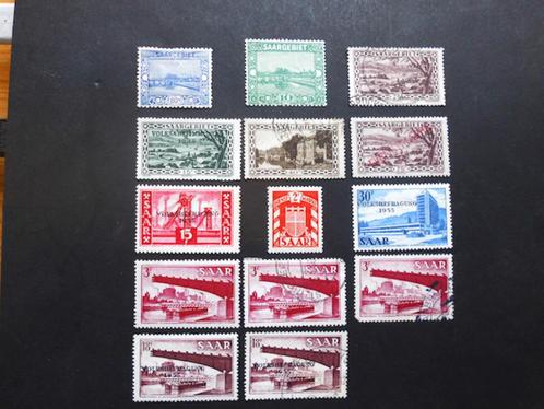 Saargebiet : 18 postzegels (periode 1921 - 1955), Postzegels en Munten, Postzegels | Europa | Duitsland, Ophalen of Verzenden