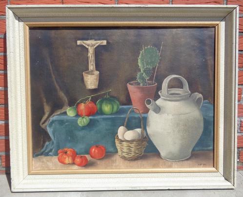 Maurice Brocas (1892-1948) - stilleven - olieverf op doek, Antiek en Kunst, Kunst | Schilderijen | Klassiek, Ophalen