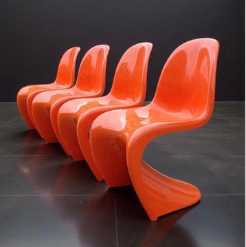 4x verner panton chair stoel Fehlbaum Herman Miller 1971 beschikbaar voor biedingen