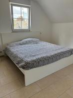 Bedframe 160x200 Malm, Huis en Inrichting, Slaapkamer | Bedden, Ophalen, Zo goed als nieuw, Wit