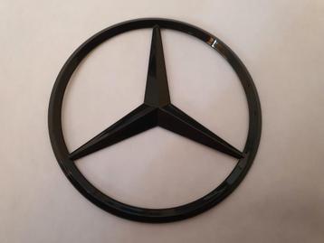 Mercedes koffer logo embleem mat of blinkend zwart 90 mm