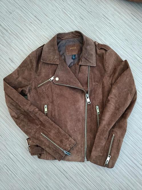Mango - Bruin jasje suède look, Kleding | Dames, Jassen | Zomer, Gedragen, Maat 38/40 (M), Bruin, Ophalen of Verzenden