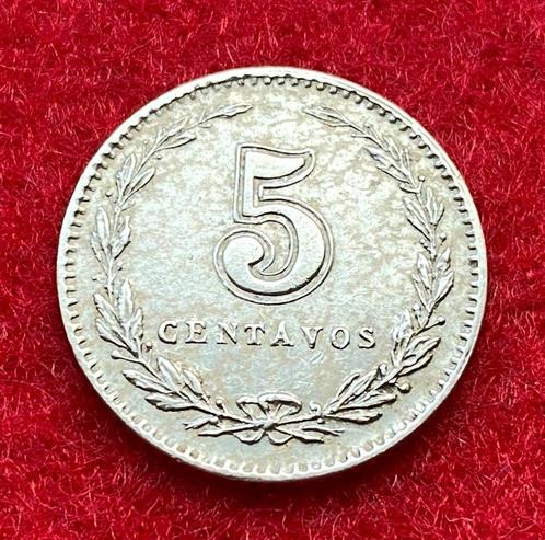 Rare Pièce en Argent de 5 Centavos de 1899 Argentine, Antiquités & Art, Antiquités | Argent & Or, Argent, Enlèvement ou Envoi