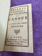 1749 Prieres choisies pour tous les jours de l’annee, Ophalen of Verzenden