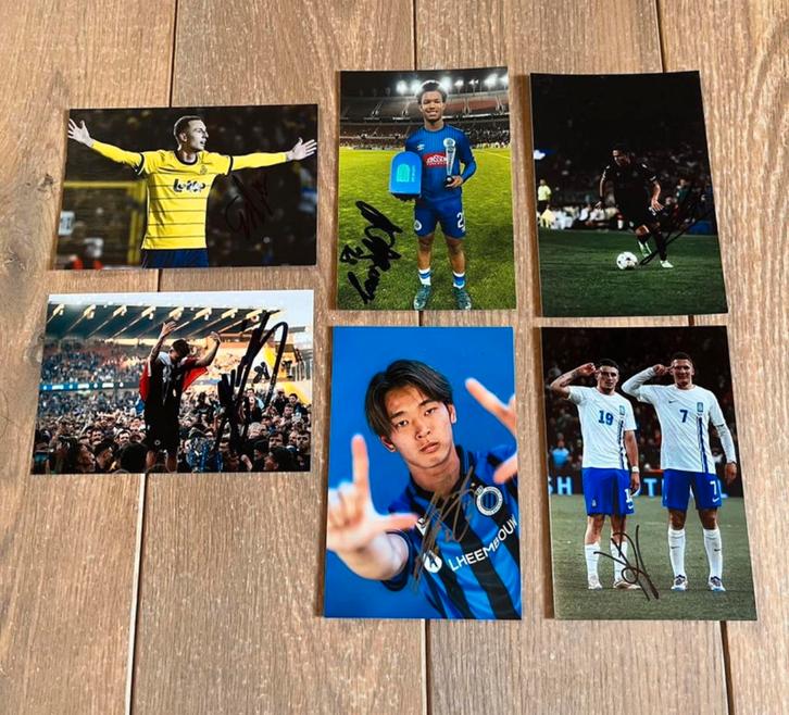 Gesigneerde fotos Club Brugge, Verzamelen, Sportartikelen en Voetbal, Zo goed als nieuw, Ophalen of Verzenden