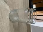 Ronde glazen vaas, Minder dan 50 cm, Glas, Gebruikt, Ophalen of Verzenden