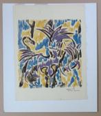 JAN VAERTEN / VALLENDE VOGEL / MONOTYPE / 70x60cm / SIG, Antiek en Kunst, Ophalen of Verzenden