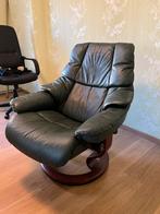 Fauteuille en cuire stressless avec repose pied, Maison & Meubles, Enlèvement, Utilisé, Classique
