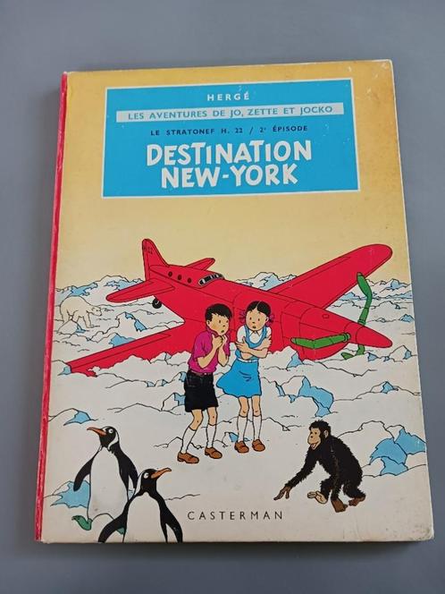 Jo, Zette et Jocko, Destination New-York HC '63, tr bon état, Boeken, Stripverhalen, Gelezen, Eén stripboek, Verzenden