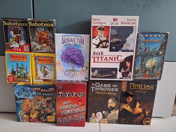 Opkuis Bordspelkast - kleine spelletjes, Hobby en Vrije tijd, Gezelschapsspellen | Bordspellen, Gebruikt, Ophalen
