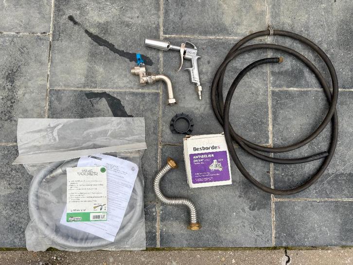 Gas aansluitmateriaal – div. koppelingen, slangen en toebeh., Doe-het-zelf en Bouw, Sanitair, Nieuw, Chroom, Koper, Inox, Ophalen of Verzenden