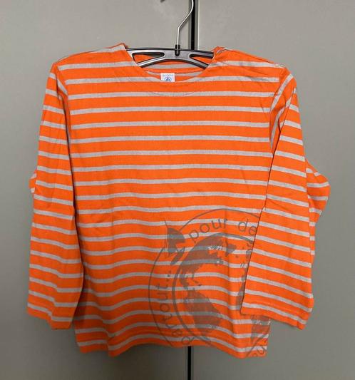 Petit Bateau, marinetrui oranje gestreept, 6-8 jaar, Kinderen en Baby's, Kinderkleding | Maat 128, Jongen of Meisje, Trui of Vest