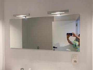 Badkamerspiegel met of zonder verlichting, Huis en Inrichting, Ophalen, Gebruikt, 100 tot 150 cm, Minder dan 25 cm