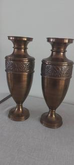 Twee identieke bronzen vazen, Antiek en Kunst, Ophalen