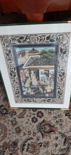 Peinture indienne avec encadrement, Maison & Meubles, Enlèvement ou Envoi, Comme neuf
