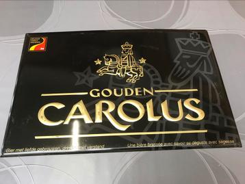 Gouden Carolus reclamebord metaal beschikbaar voor biedingen