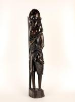 Ebony wood carved and polished. Makonde sculptor crafted, Antiquités & Art, Art | Sculptures & Bois, Enlèvement ou Envoi