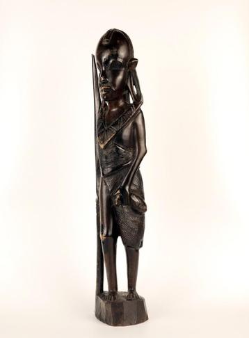 Ebony wood carved and polished. Makonde sculptor crafted