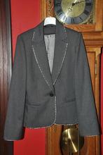 Veste de tailleur Blazer"CAROLL"gris foncé T36 comme NEUVE!!, Comme neuf, Taille 36 (S), Enlèvement ou Envoi, Manteau