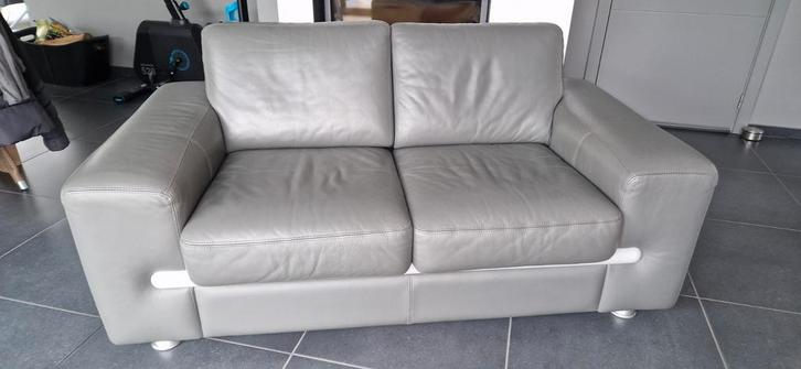 Canapés cuir pleine fleur gris anthracite, Maison & Meubles, Canapés | Salons, Cuir