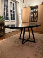 Eetkamertafel in zwart gelakte eik, Enlèvement, Comme neuf