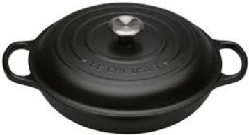 le creuset  matt black 30cm signature campagnard   024147263 beschikbaar voor biedingen
