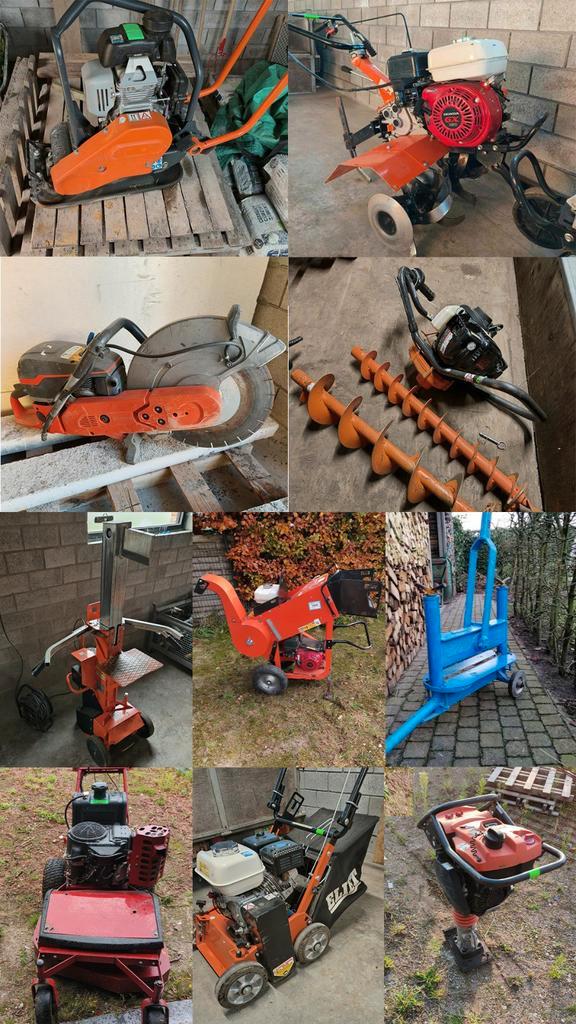 Verhuur bouw - en tuinmachines, Doe-het-zelf en Bouw, Overige Doe-Het-Zelf en Bouw, Gebruikt, Ophalen