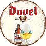 Reclamebord vintage Duvel rond - mancave poolhouse nieuw, Verzamelen, Biermerken, Ophalen of Verzenden, Zo goed als nieuw, Duvel