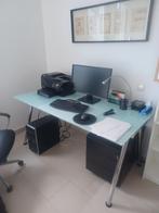 TABLE BUREAU ET FAUTEUIL ERGONOMIQUE, Ophalen, In hoogte verstelbaar, Zo goed als nieuw, Bureau