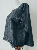Zwarte top met glitters, perfect voor feestjes, maat 46, Kleding | Dames, Hoeden en Petten, Ophalen of Verzenden, Gedragen