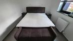 Boxspring 180x200, Ophalen, Gebruikt, Bruin, Tweepersoons