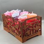 Luxe Geurkaarsen Set – Handgemaakte Roosvormige Kaarsen van, Huis en Inrichting, Overige materialen, Overige kleuren, 25 tot 50 cm