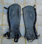 Chaps en cuir noires Dyon, taille M, Animaux & Accessoires, Enlèvement ou Envoi