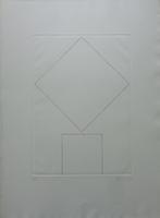DAN VAN SEVEREN / VIERKANTEN / ZW-W ETS / 78x56cm / SIG 1973, Antiek en Kunst, Kunst | Litho's en Zeefdrukken, Ophalen of Verzenden