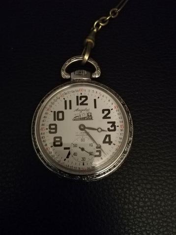 Angelus spoorweg met trein zwitsers mooier zakuurwerk  beschikbaar voor biedingen