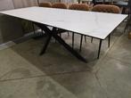 Nieuwe Keramiek tafel White carrara 240cm | spideronderstel, Ophalen, Nieuw, Glas