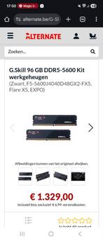 GSkill 96gb 2x48gb 5600mhz RAM kit, Ophalen of Verzenden, Zo goed als nieuw, DDR5