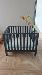 Antraciet park - babybox Bopita met bijhorende matras, Kinderen en Baby's, Ophalen, Zo goed als nieuw, Rechthoekig, In hoogte verstelbaar