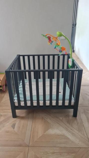 Antraciet park - babybox Bopita met bijhorende matras, Enlèvement, Comme neuf, Rectangulaire, Réglable en hauteur