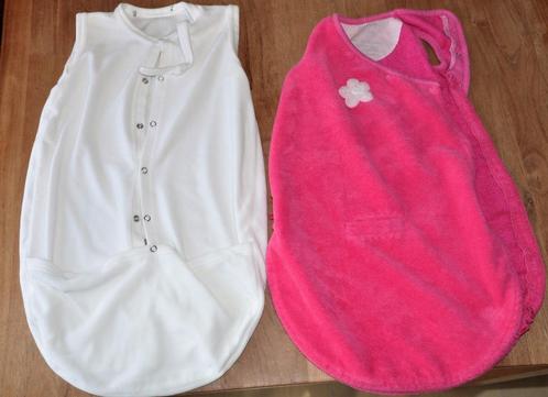 Slaapzakjes 60 cm en hoezen ZOMER fuchsia & wit, Kinderen en Baby's, Dekens, Slaapzakjes en Inbakerproducten, Zo goed als nieuw