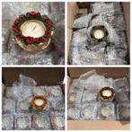 Lot de 12 bougeoirs chauffes plats neufs, Ophalen, Nieuw, Blauw
