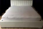 Tweepersoonsbed bed wit 180x200cm + lattenbodems, Huis en Inrichting, Wit, Ophalen