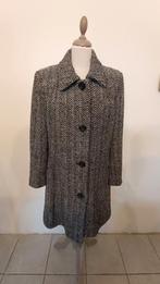 Manteau mi-cuisses en laine mélangée blanc/noir,Taille L.🤩, Vêtements | Femmes, Taille 42/44 (L), Enlèvement ou Envoi, Comme neuf