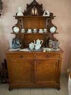 Antiek massief houten dressoir met uitgesneden planken, Antiek en Kunst, Ophalen