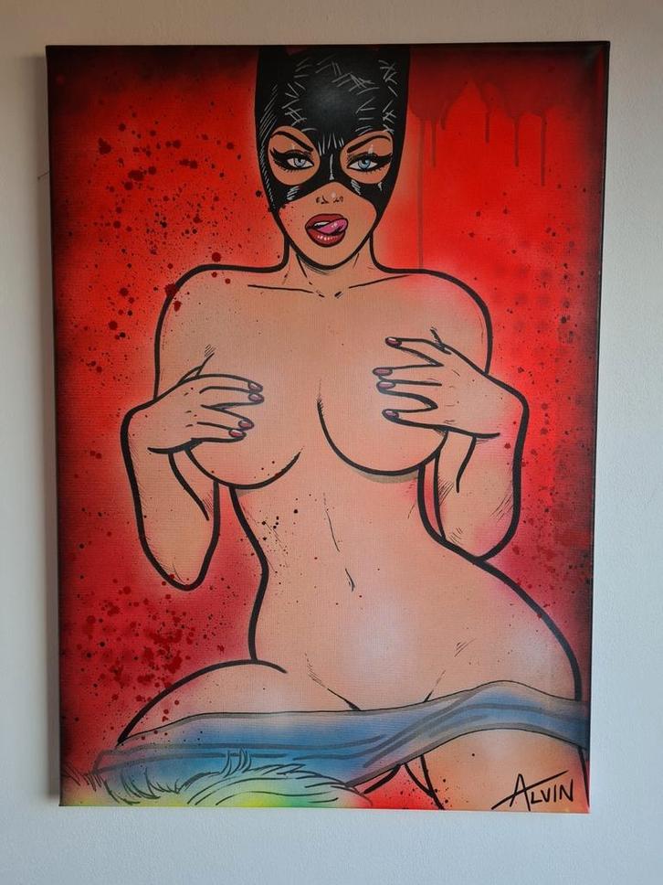 Popart, kunst, wanddecoratie, Alvin Silvrants, Antiek en Kunst, Kunst | Schilderijen | Modern, Ophalen of Verzenden