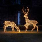Levensechte Grote 3-D LED Rendieren Stel 2.0m & 1.5m Hoog!, Diversen, Kerst, Ophalen of Verzenden, Nieuw