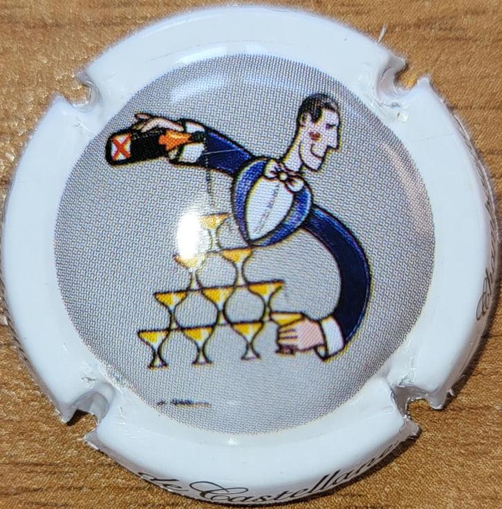 Champagnecapsule DE CASTELLANE polychroom & wit nr 92f, Verzamelen, Wijnen, Nieuw, Champagne, Frankrijk, Ophalen of Verzenden