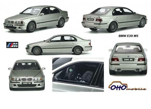 BMW M5 E39 Argent 2002 Otto Mobile OT747 (NOUVEAU), Hobby & Loisirs créatifs, Voitures miniatures | 1:18, Neuf, Voiture, OttOMobile