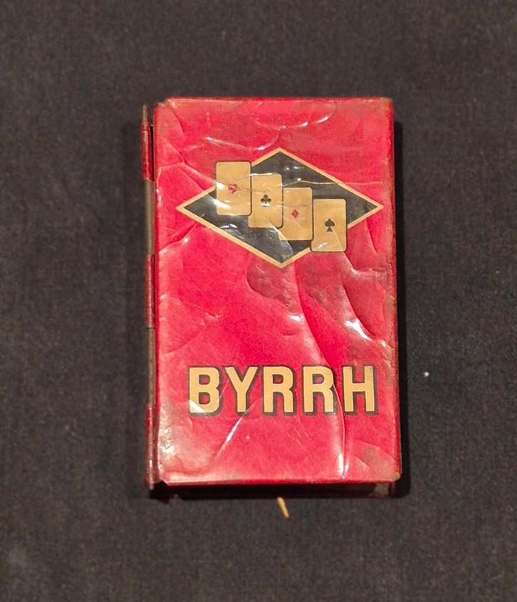 Metalen reclamedoos voor BYRRH-speelkaarten, Verzamelen, Speelkaarten, Jokers en Kwartetten, Ophalen