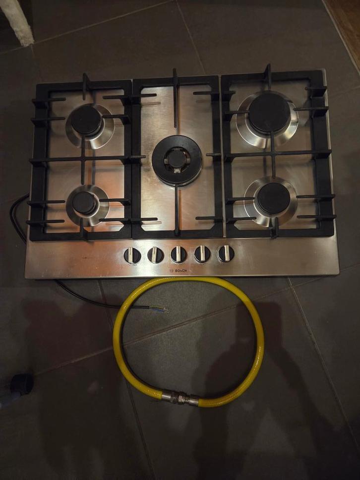 taque gaz 5 becs, Elektronische apparatuur, Kookplaten, Gebruikt, Tussenbouw, Gas, 5 kookzones of meer, Ophalen